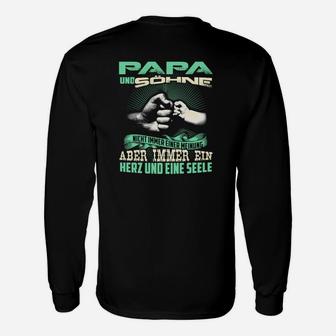 Papa Unschlagbar Herren Langarmshirts, Motivations-Slogan mit Boxhandschuhen - Seseable