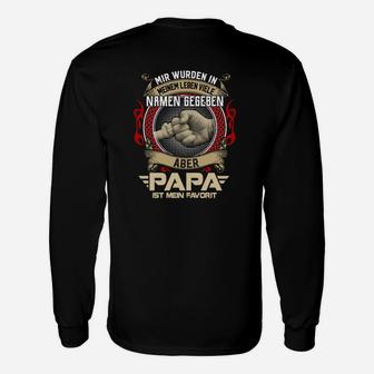 Personalisiertes Vatertags-Langarmshirts Papa ist mein Favorit, Vaterliebe Design - Seseable