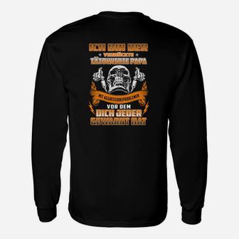 Schwarzes Biker Langarmshirts für Herren mit Deutschem Spruch, Motorrad Motiv - Seseable