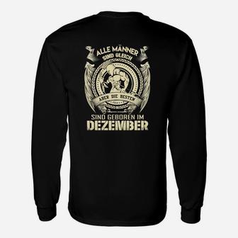 Schwarzes Langarmshirts Herren, Geburtsmonat Dezember Slogan - Seseable