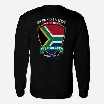 Südafrika Flagge Langarmshirts Nicht Perfekt Aber Südafrikaner - Seseable