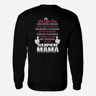 Super Mama Langarmshirts mit Spruch, Perfektes Geschenk für Mütter - Seseable