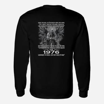 Vintage Jahrgang 1976 Langarmshirts, Schwarzes Retro Design - Seseable