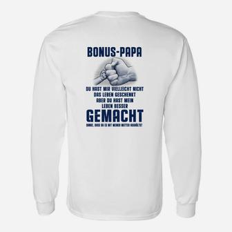 Bonus Papa Dankbarkeits-Langarmshirts mit emotionalem Text - Seseable