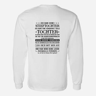 Weißes Langarmshirts mit Spruch für Stieftöchter, Aufdruck Liebe - Seseable