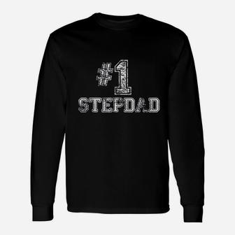 1 Stepdad Step Dad Number One Fathers Day Long Sleeve T-Shirt - Seseable