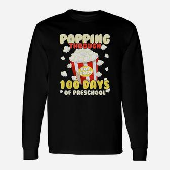 100 Days Smarter Popping Through 100 Days Of Preschool Long Sleeve T-Shirt - Seseable