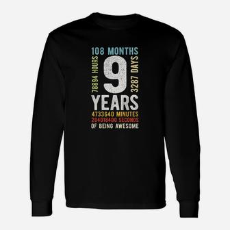 1914thBirthday 1914 Years Old Vintage Retro 108 Months Long Sleeve T-Shirt - Seseable