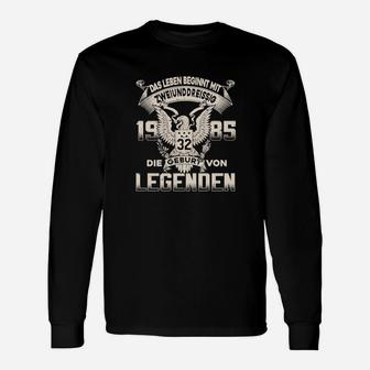 1932 Geburt von Legenden Langarmshirts, Retro Design Tee für Jahrgang 1932 - Seseable