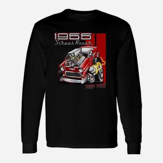 1955 Hot Rod Street Racer Vintage 50s Long Sleeve T-Shirt - Seseable