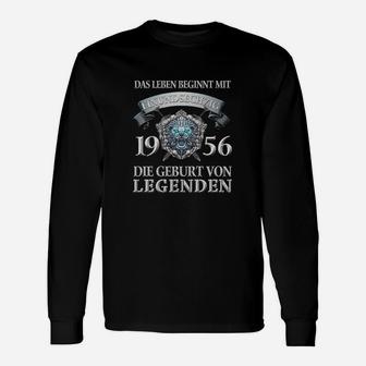 1956 Geburt von Legenden Langarmshirts für Herren, Retro Geburtsjahr Design - Seseable