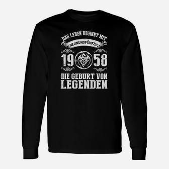 1958 59. Geburtstag Legenden Langarmshirts, Design für 59-Jährige - Seseable