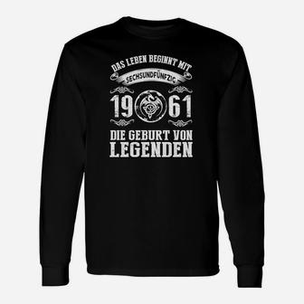 1961 Geboren, Legenden Langarmshirts für 56. Geburtstag - Seseable