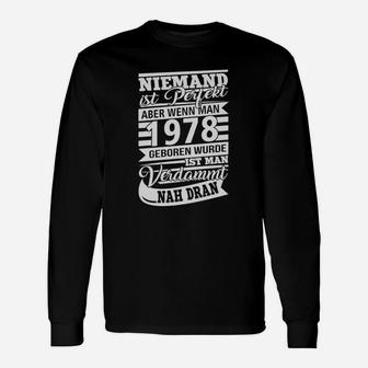 1978 Geburtsjahr Herren Langarmshirts, Nostalgischer Jahrgang Spruch - Seseable