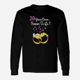20 Years Anniversary 20th Wedding Married Couples Shirt Long Sleeve T-Shirt - Seseable