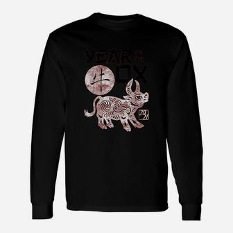 2021 Year Of The Ox Chinese Zodiac Chinese New Year Long Sleeve T-Shirt - Seseable