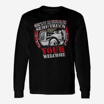 Semi Truck Driver Gift For Professional Trucker Unisex Long Sleeve