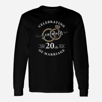20th Wedding Anniversary 20 Years Of Marriage Long Sleeve T-Shirt - Seseable