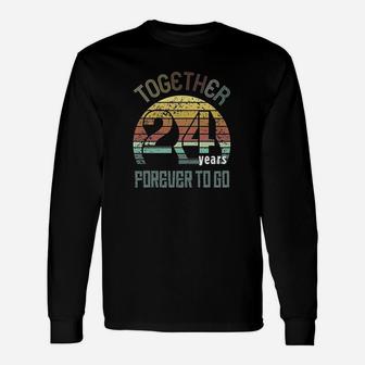 24th Years Wedding Anniversary For Couples Matching Long Sleeve T-Shirt - Seseable