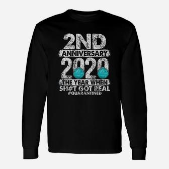 2nd Anniversary Together Since 2018 Couple Long Sleeve T-Shirt - Seseable