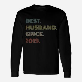 2nd Wedding Anniversary Best Husband Since 2019 Long Sleeve T-Shirt - Seseable