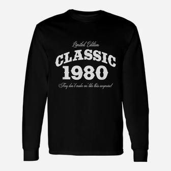 For 42 Year Old Vintage Classic Car 1980 42nd Birthday Long Sleeve T-Shirt - Seseable