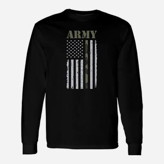 4th Of July Big Usa Army Flag For Soldiers Veterans Military Long Sleeve T-Shirt - Seseable