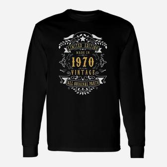 52 Years Old Made Born In 1970 Vintage 52nd Birthday Long Sleeve T-Shirt - Seseable