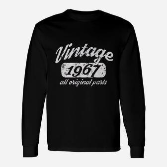 54th Birthday Vintage 1967 All Original Parts Fitted Long Sleeve T-Shirt - Seseable