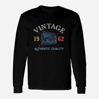 60 Years Old 1962 Vintage 60th Birthday Anniversary Long Sleeve T-Shirt - Seseable