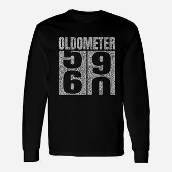 60th Birthday Oldometer 59 60 Vintage Long Sleeve T-Shirt - Seseable