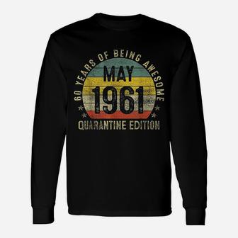 61 Years Old Vintage May 1961 61th Birthday Long Sleeve T-Shirt - Seseable