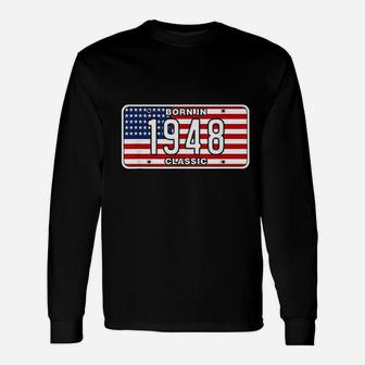 For 74 Years Old Vintage Classic Car 1948 74th Birthday Long Sleeve T-Shirt - Seseable