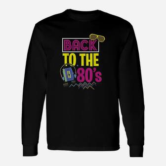 80s Party Theme Party Outfit Costume Vintage Retro Long Sleeve T-Shirt - Seseable
