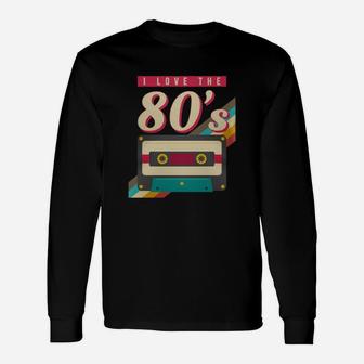 80s Vintage I Love The 80s T-shirt Cassette Tape Long Sleeve T-Shirt - Seseable