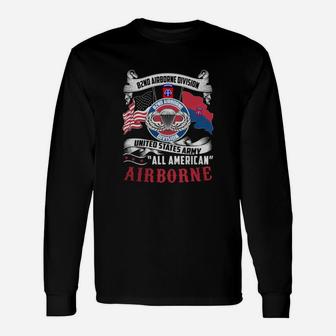 82nd Airborne Division United Dtates Army All American Airborne Long Sleeve T-Shirt - Seseable