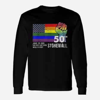 90's Style Stonewall Riots 50th Nyc Gay Pride Lgbt Rights 2019 Long Sleeve T-Shirt - Seseable