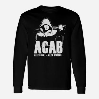 ACAB Grafik-Langarmshirts Schwarz-Weiß, Alles Cool, Alles Bestens Design - Seseable