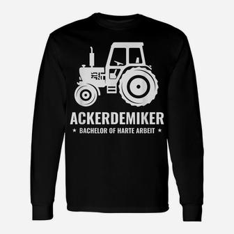 Ackerdemiker Landwirt Bauer Traktor Shir Langarmshirts - Seseable