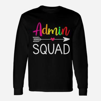Admin Squad Office Squad School Secretary Long Sleeve T-Shirt - Seseable