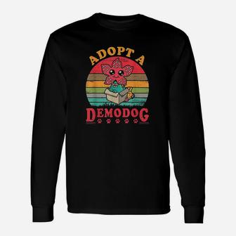 Adopt A Demodog Dog Lovers Long Sleeve T-Shirt - Seseable