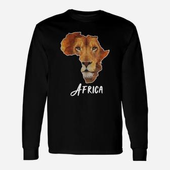 Africa Africa Map Long Sleeve T-Shirt - Seseable