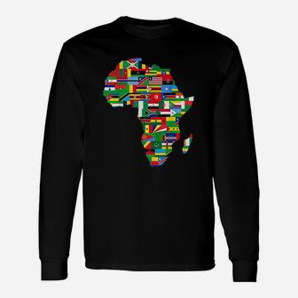 Africa Proud African Country Flags Continent Love Long Sleeve T-Shirt