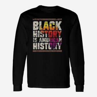 African Roots Pride Black Americans Black History Month Long Sleeve T-Shirt - Seseable