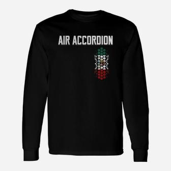 Air Accordion Mexico Black Tshirt From Accordion Mexico Long Sleeve T-Shirt - Seseable