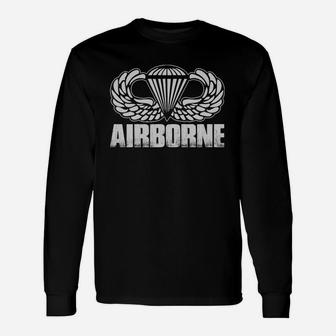 Airborne Airborne Paratrooper 101st Airborne 82n Long Sleeve T-Shirt - Seseable