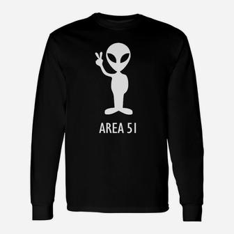 Alien Area 51 Roswell Little Green Man Ufo T-shirt Long Sleeve T-Shirt - Seseable