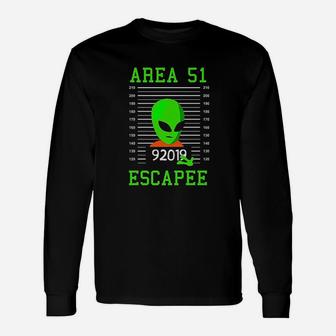 Alien Escapee Area 51 Cute Vintage Halloween Long Sleeve T-Shirt - Seseable