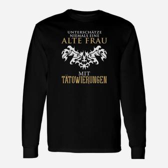 Alte Frau Mit Tatowierungen Langarmshirts - Seseable