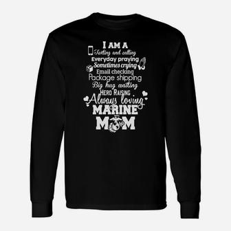 Always Love Marine Mom For Long Sleeve T-Shirt - Seseable